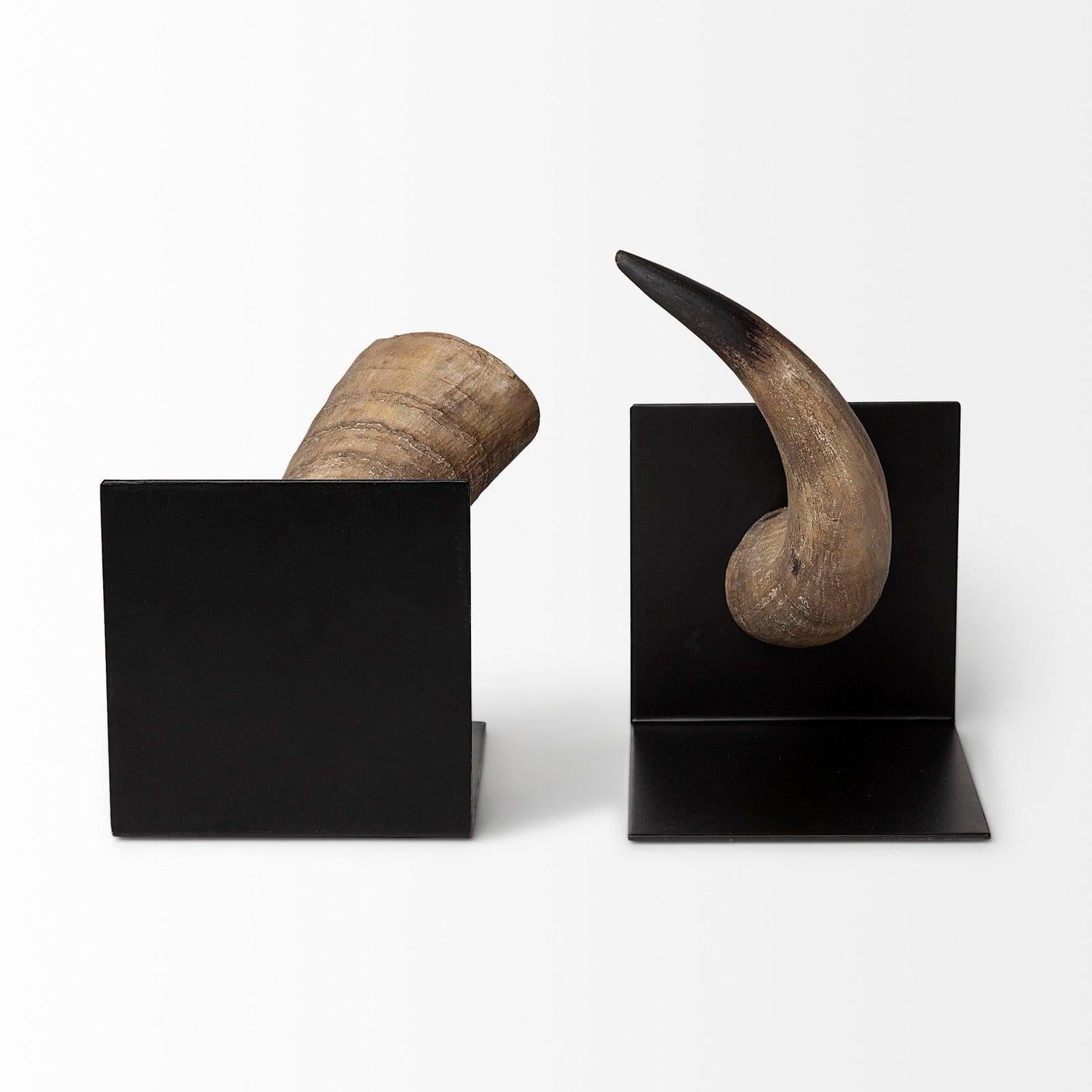 Mercana Nickerson Bull Horn Bookends- Set of 2 Clearance