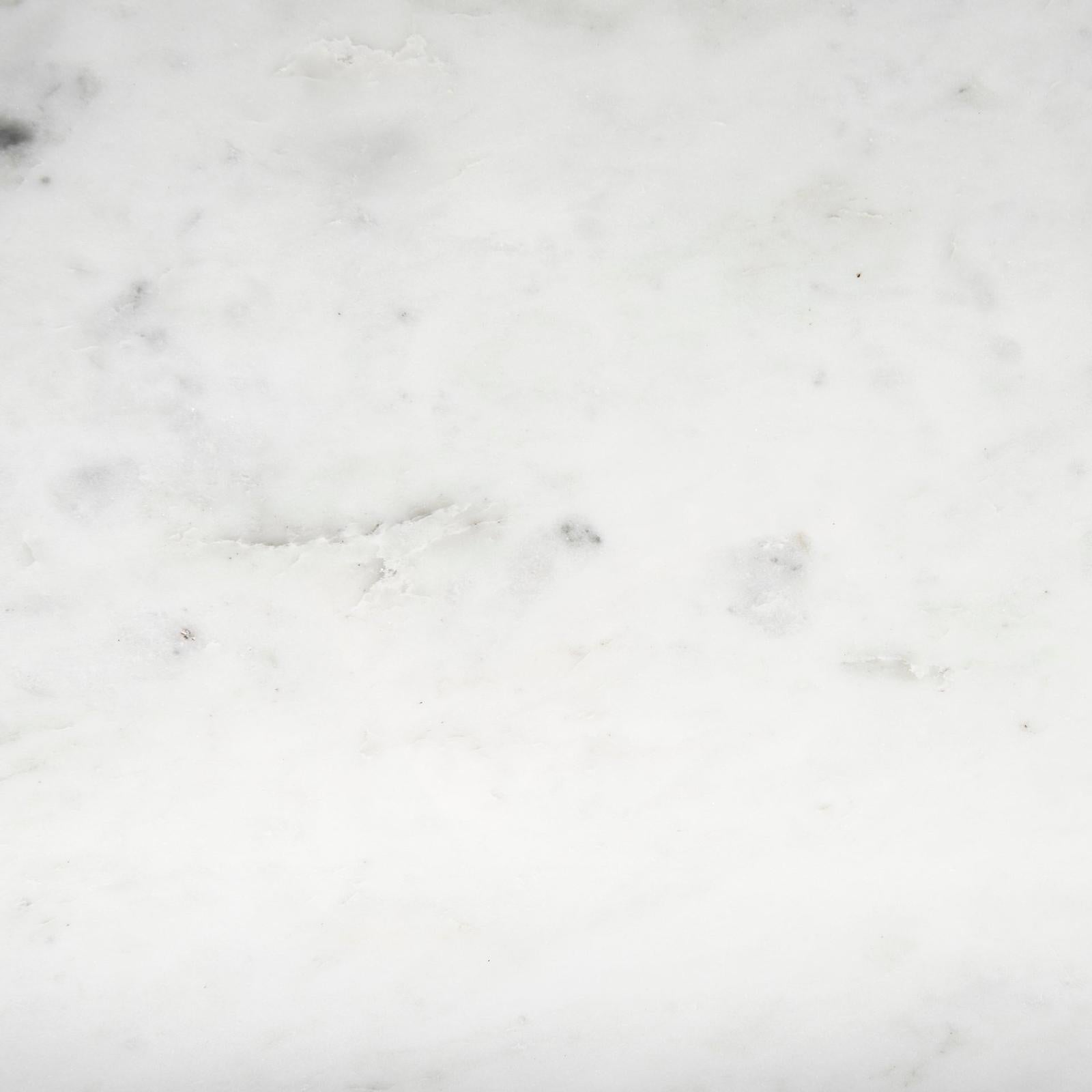 Mercana Tanner White Marble Top Black Metal Base Dining Table Clearance