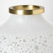 Mercana Pearl Short White Gold Rim Glass Vase Clearance