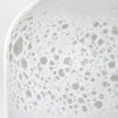 Mercana Pearl Short White Gold Rim Glass Vase Clearance