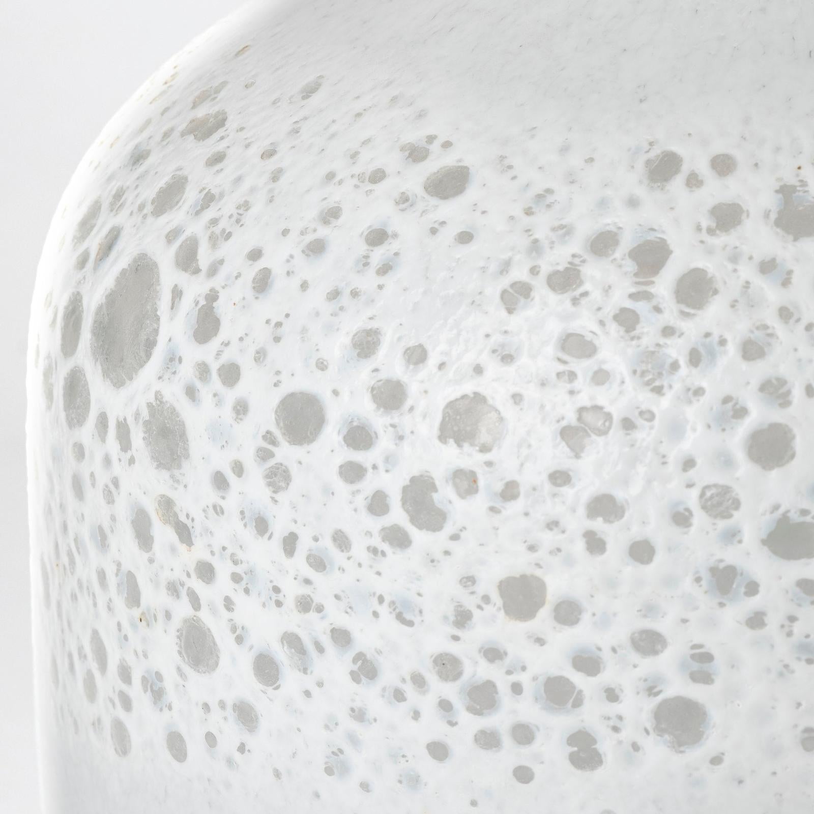 Mercana Pearl Short White Gold Rim Glass Vase Clearance