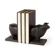Mercana Taurus Black Cast Aluminum Bull Bookends- Set of 2