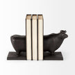 Mercana Taurus Black Cast Aluminum Bull Bookends- Set of 2