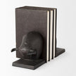 Mercana Taurus Black Cast Aluminum Bull Bookends- Set of 2