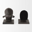 Mercana Taurus Black Cast Aluminum Bull Bookends- Set of 2