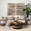 Mercana Skylar Fabric Covered Cushioned Demi-Lune Wooden Frame Accent Chair