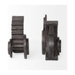 Mercana Cogsworth Brown Resin Industrial Gear Bookends- Set of 2