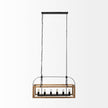 Mercana Josie Natural Wood Chassis Six Light Chandelier Clearance