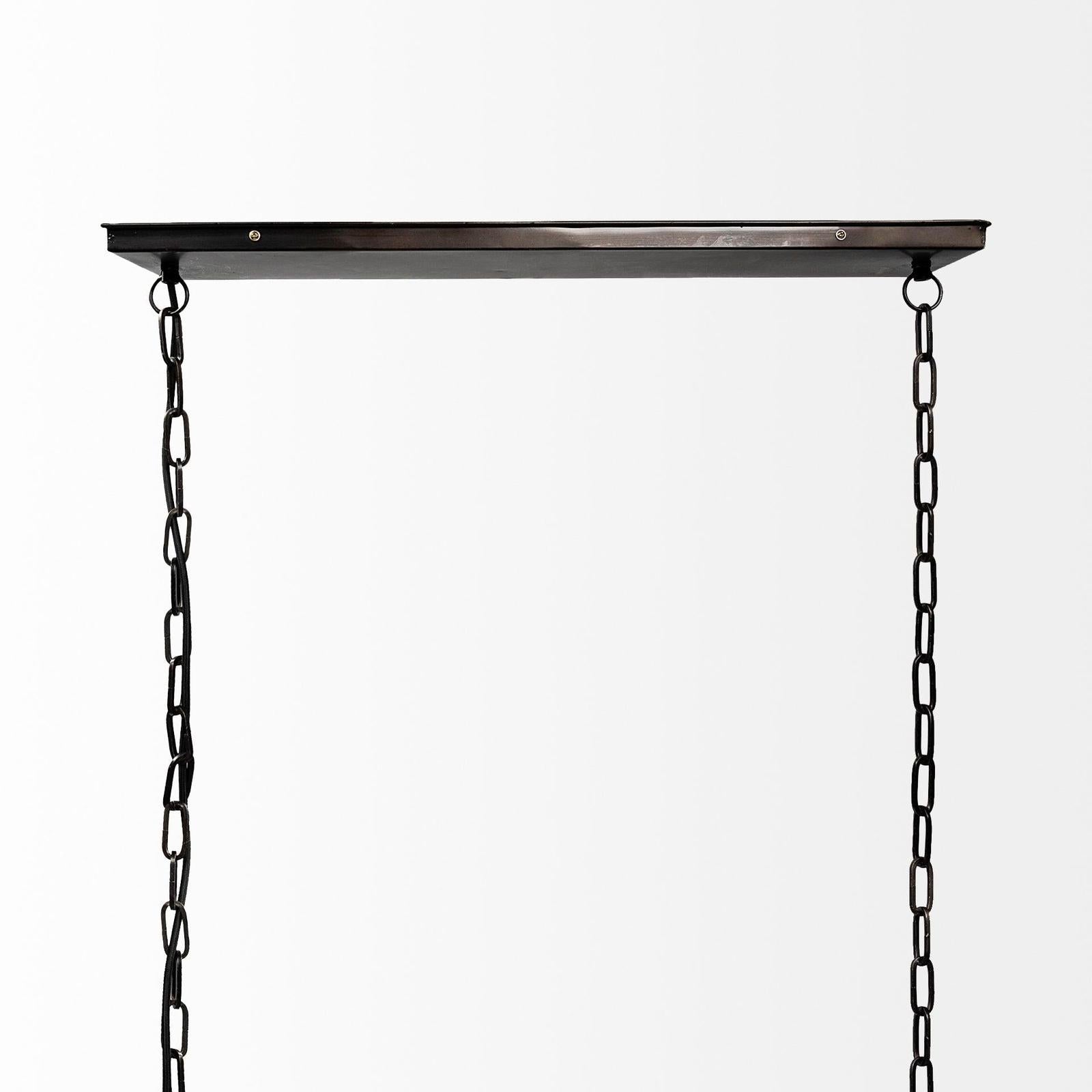 Mercana Josie Natural Wood Chassis Six Light Chandelier Clearance
