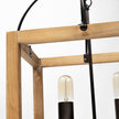 Mercana Josie Natural Wood Chassis Six Light Chandelier Clearance