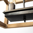 Mercana Josie Natural Wood Chassis Six Light Chandelier Clearance