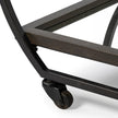 Mercana Chriselle Black Metal And Glass Two Tier Bar Cart Clearance