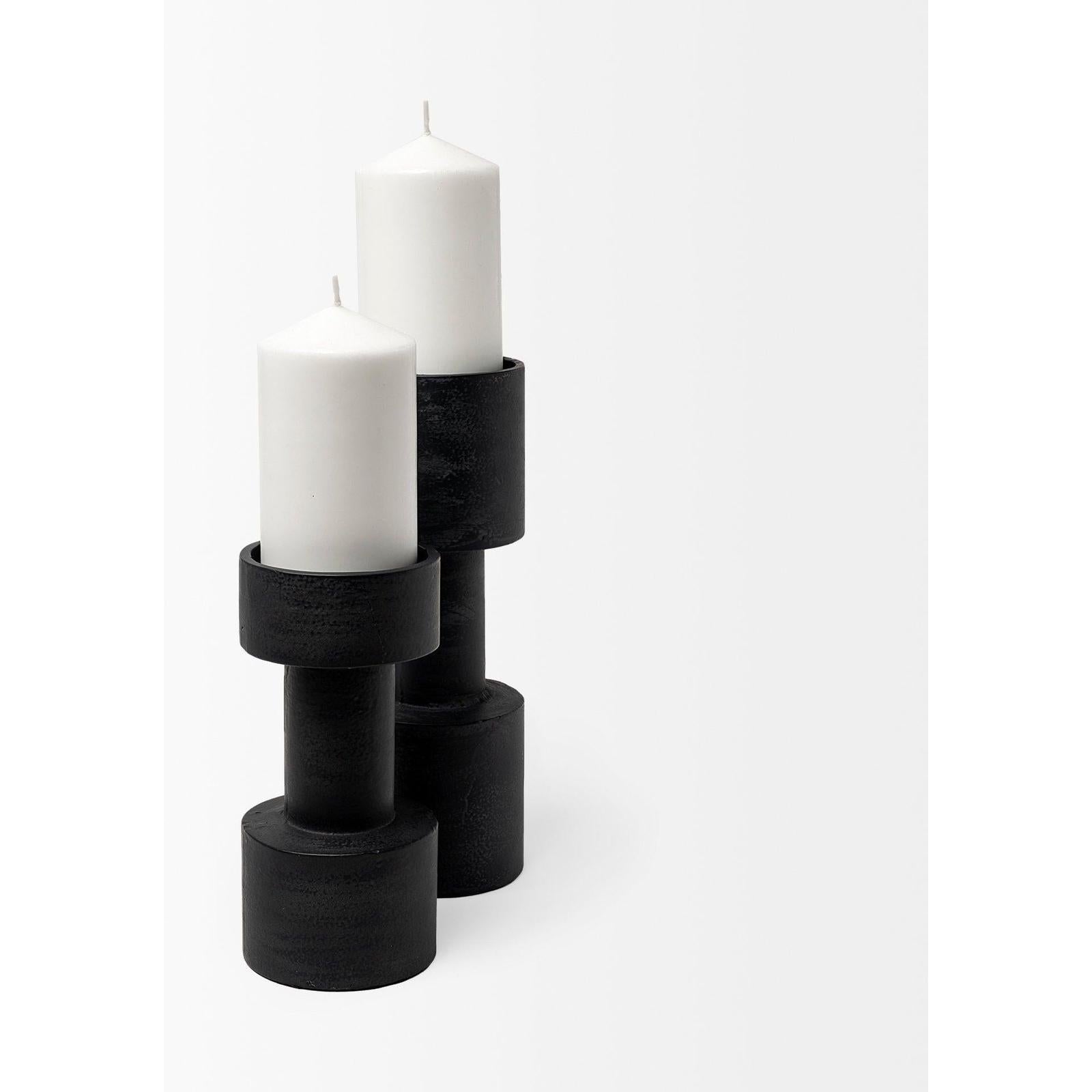 Mercana Bolton Black Metal Table Candle Holders