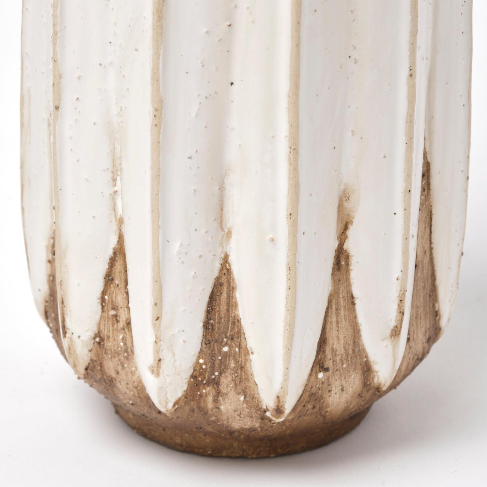 Mercana Sisko Rustic Brown White Ceramic Vase