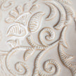 Mercana Jadiza Medium White Glaze Floral Pattern Vase