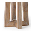Mercana Astra Light Brown Wood Pedestal Base Table Candle Holder