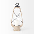 Mercana Zain Brown Wooden Vintage Inspired Candle Holder Lantern Clearance