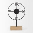 Mercana Oris Black Metal/Wood Open Frame Table Clock