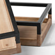 Mercana Ross Natural Wood W/ Black Metal Nesting Trays- Set of 2 Clearance