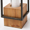 Mercana Orionis Wood w/ Black Metal Lantern Candle Holder