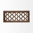 Mercana Stotonic Brown Wood W Glass Top Rectangular Serving Tray Clearance