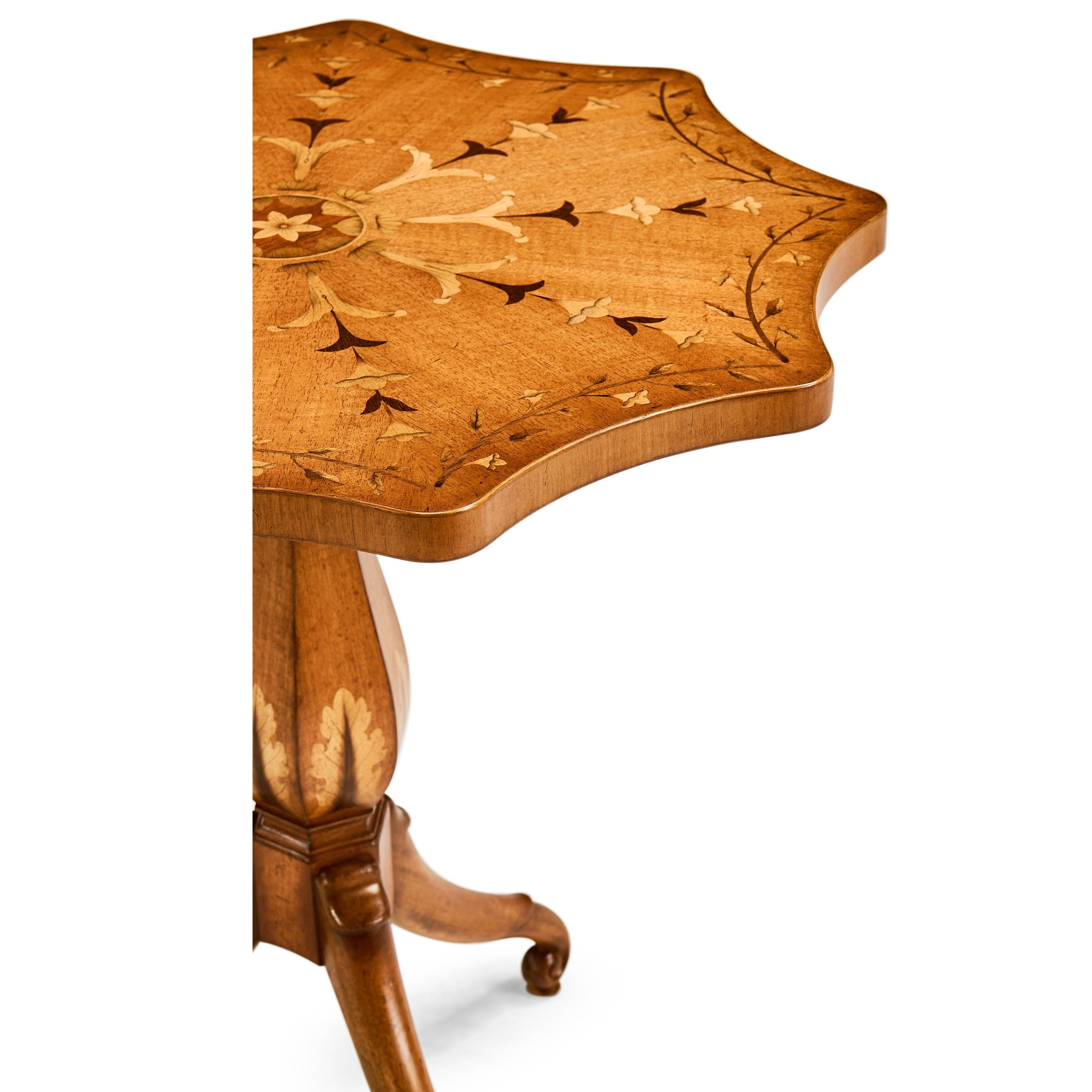 Jonathan Charles Finely Inlaid Lamp Table w/ Nine Sided Top ( 495074-SAL )