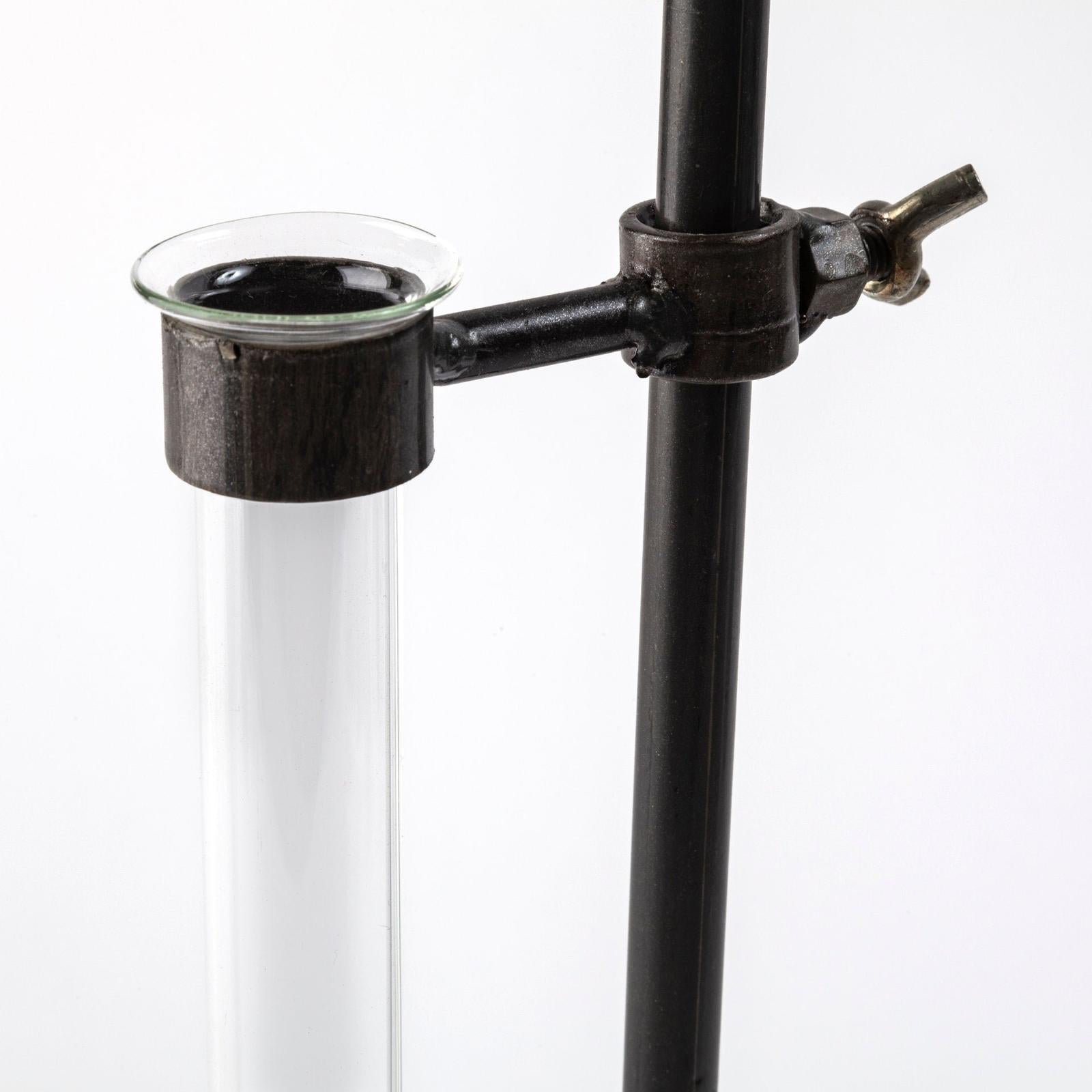 Mercana Jarvis Dark Brown Metal and Glass Chemistry Inspired Bottles-Setof 5