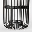 Mercana Velo Large Black Metal Cylindrical Table Candle Holder Clearance