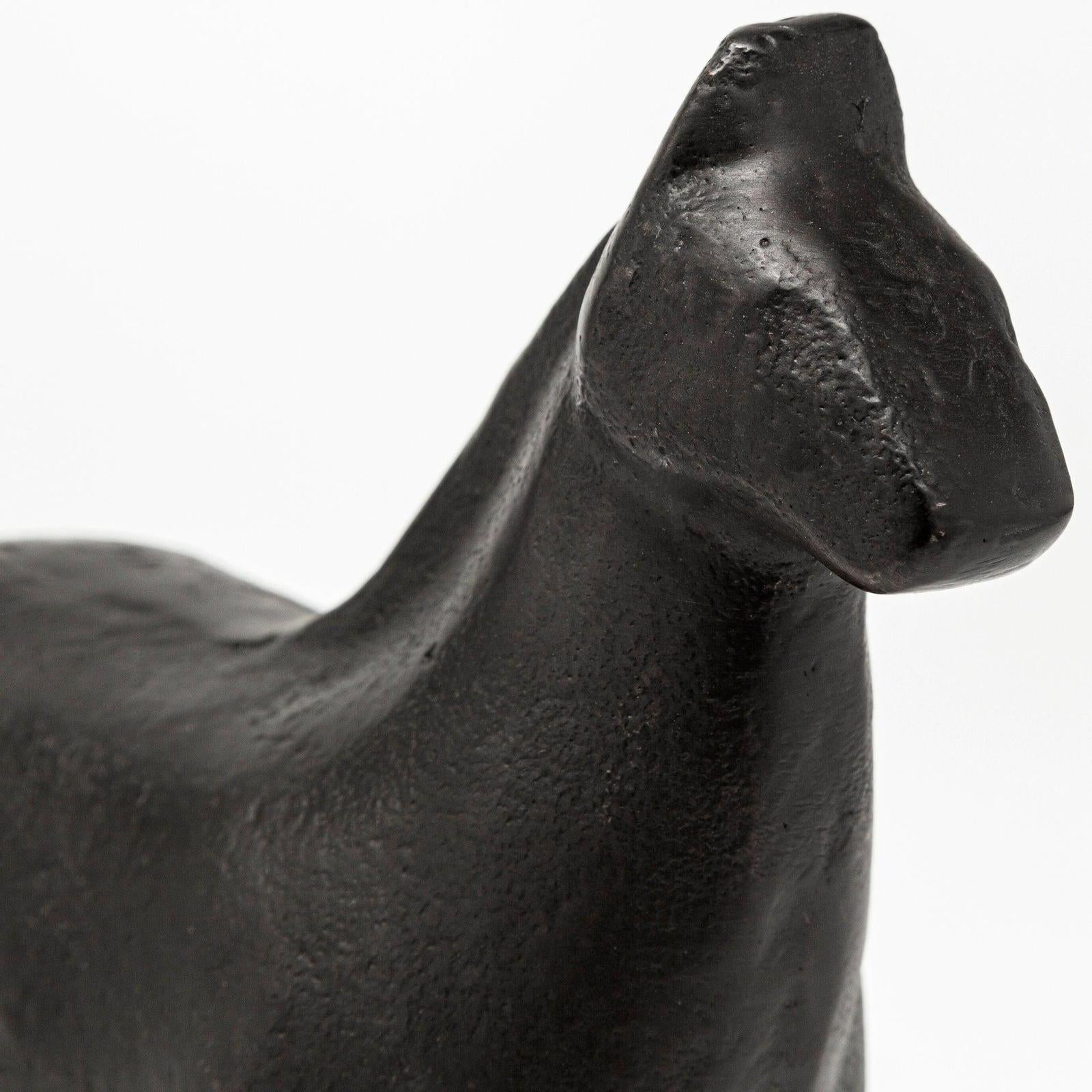 Mercana Sphynx Black Cast Aluminum Horse Shaped Object