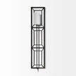 Mercana Noah Black Metal w/White Fabric Shade Rectangular Wall Sconce Clearance