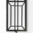 Mercana Noah Black Metal w/White Fabric Shade Rectangular Wall Sconce Clearance