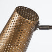 Mercana Wesley Gold Toned Perforated Metal Cone Wall Sconce Clearance