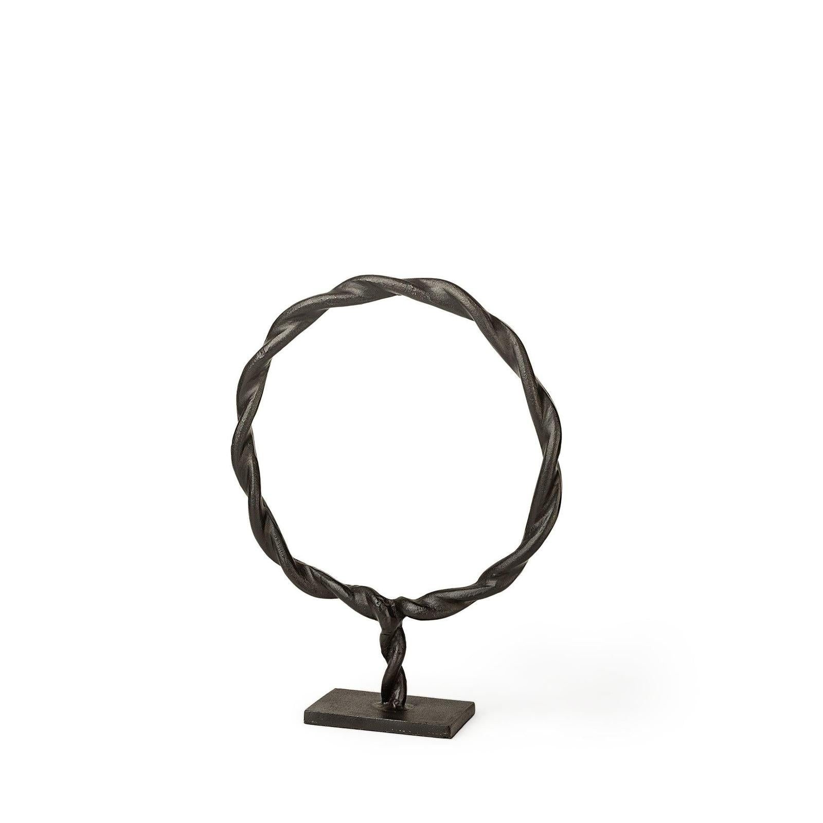 Mercana Rizwan Black Aluminum Braided Circular Object
