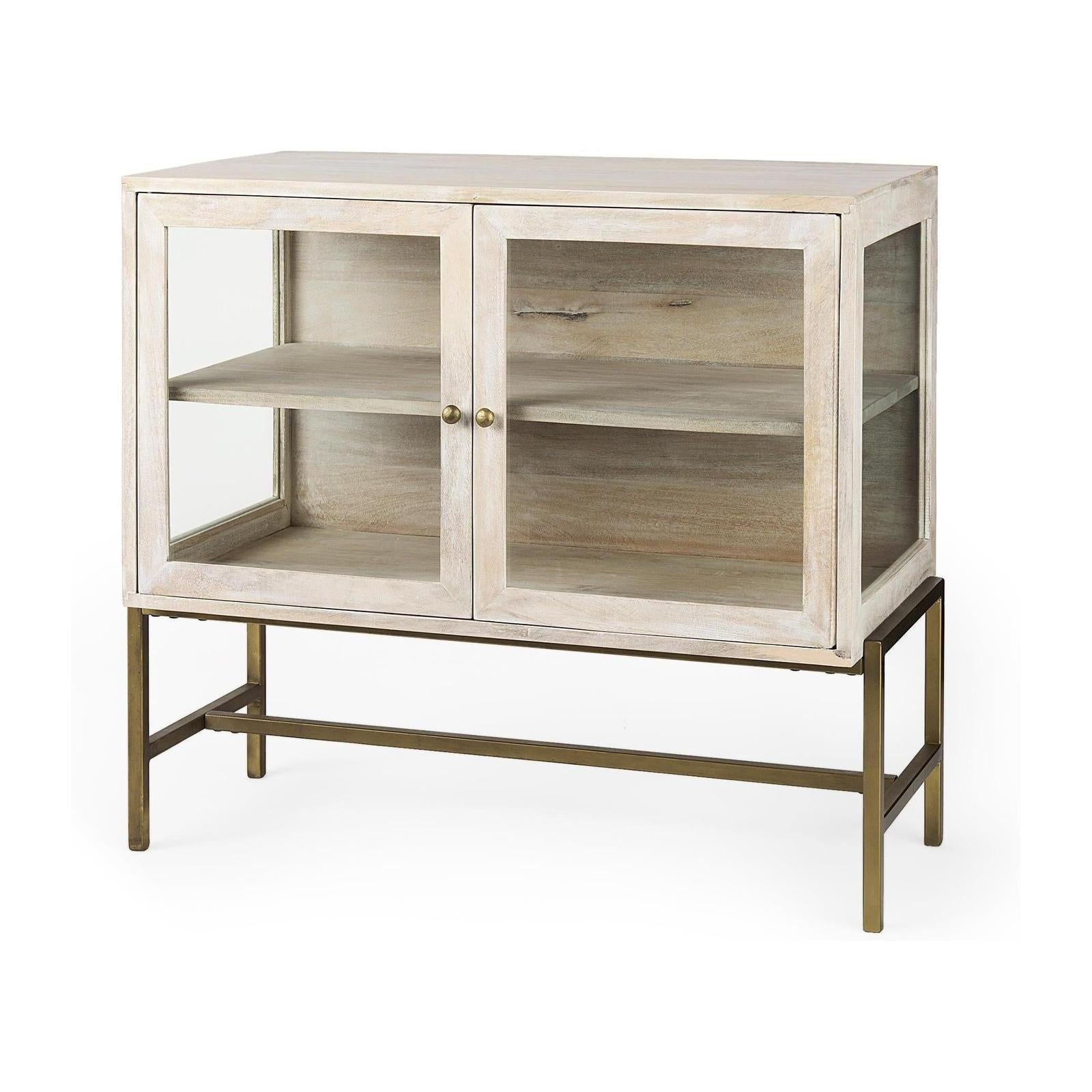 Mercana Arelius Glass Doors Accent Cabinet