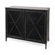 Mercana Poppy Black Metal With Glass Door Accent Cabinet