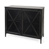 Mercana Poppy Black Metal With Glass Door Accent Cabinet