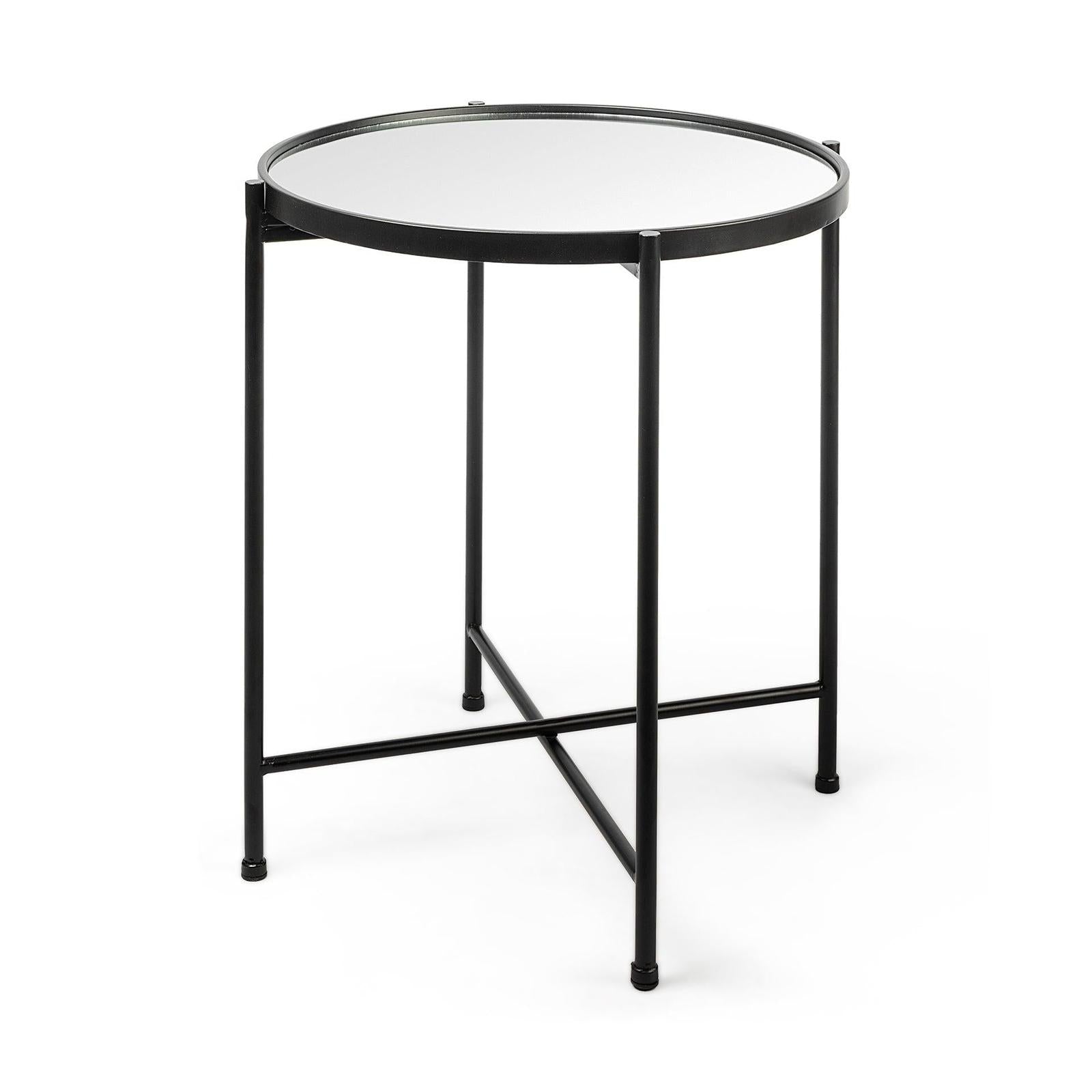 Mercana Samantha Black Mirror Top Accent Table