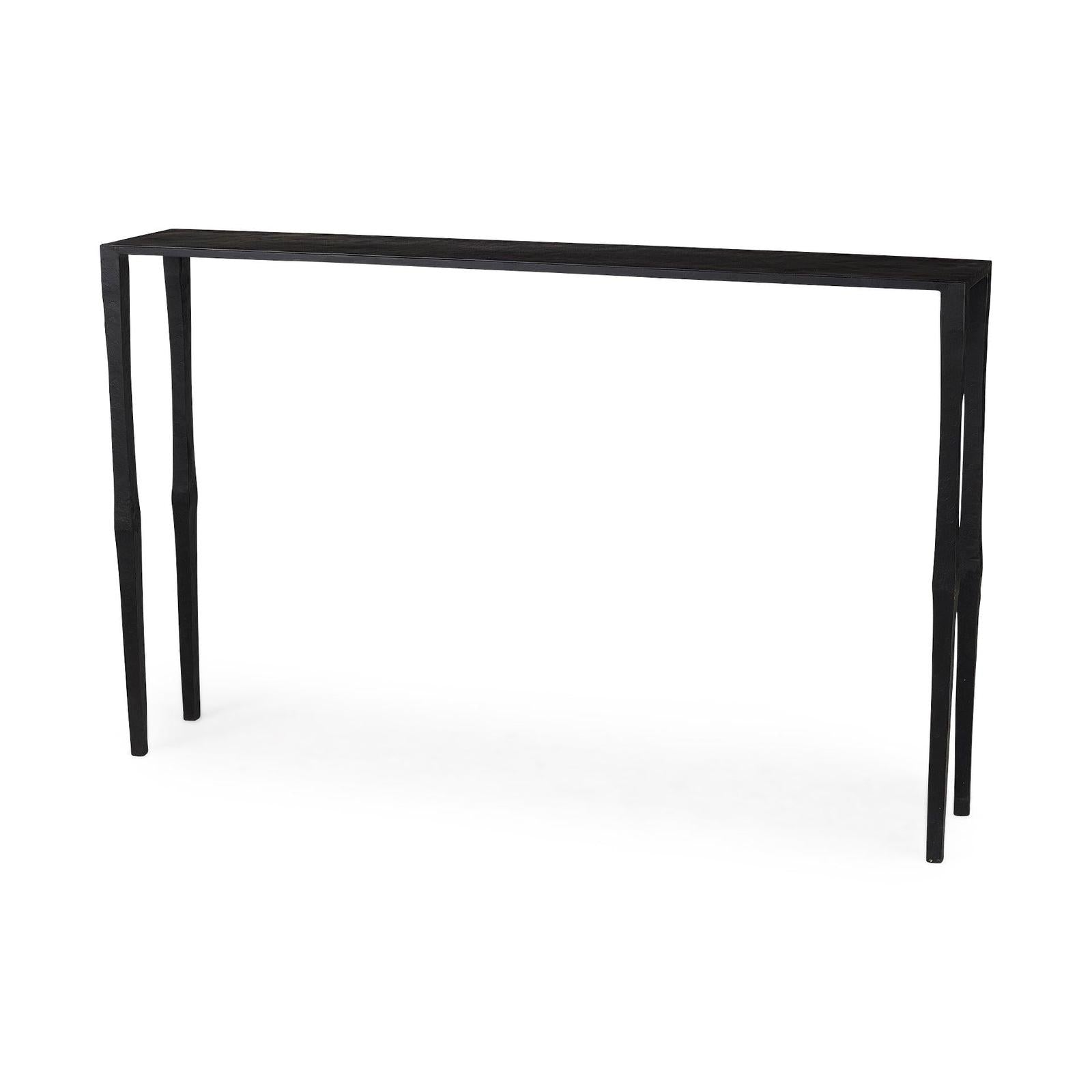 Mercana Timothy Ebony Black Iron Coffee Table