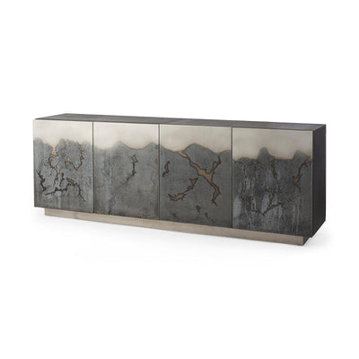 Mercana Roxdale Acid Wash Metal Sideboard