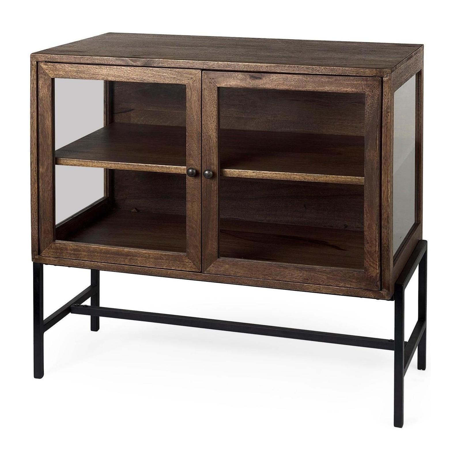 Mercana Arelius Glass Doors Accent Cabinet