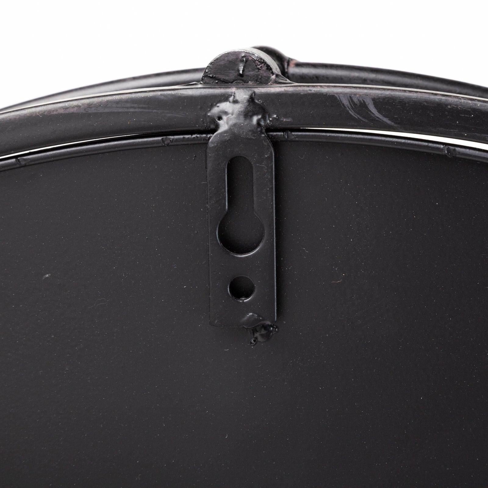 Mercana Kimbel Black Metal Mirrored Base Round Tray