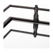 Mercana Christa Black Metal Mirrored Base Square Tray
