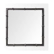 Mercana Christa Black Metal Mirrored Base Square Tray