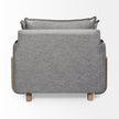 Mercana Roy Upholstered and Brown Wood Frame Arm Chair Clearance