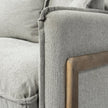Mercana Roy Upholstered and Brown Wood Frame Arm Chair Clearance