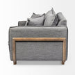 Mercana Roy Upholstered and Brown Wood Frame Arm Chair Clearance
