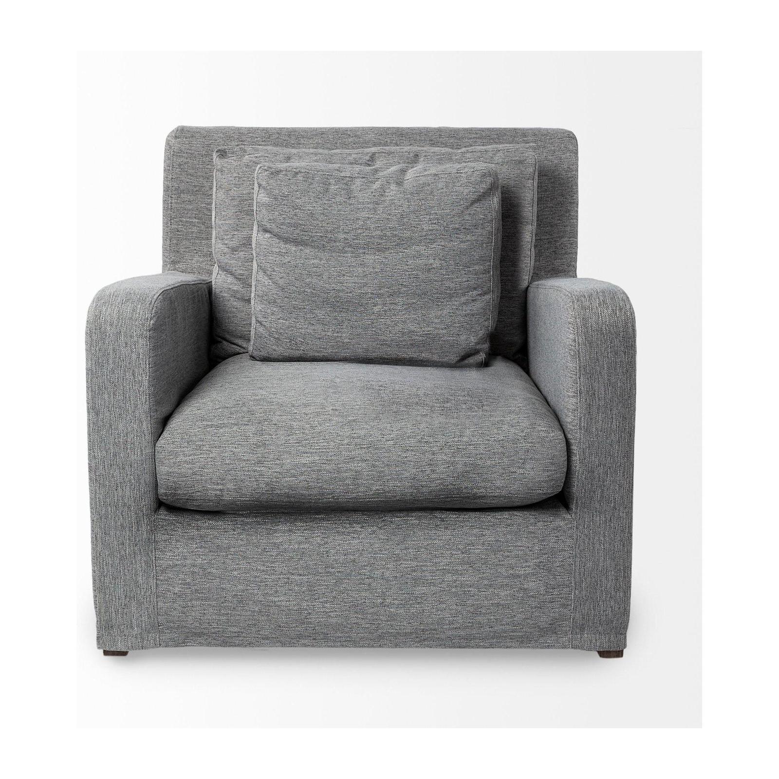 Mercana Denly Gray Slipcover Upholstered Arm Chair