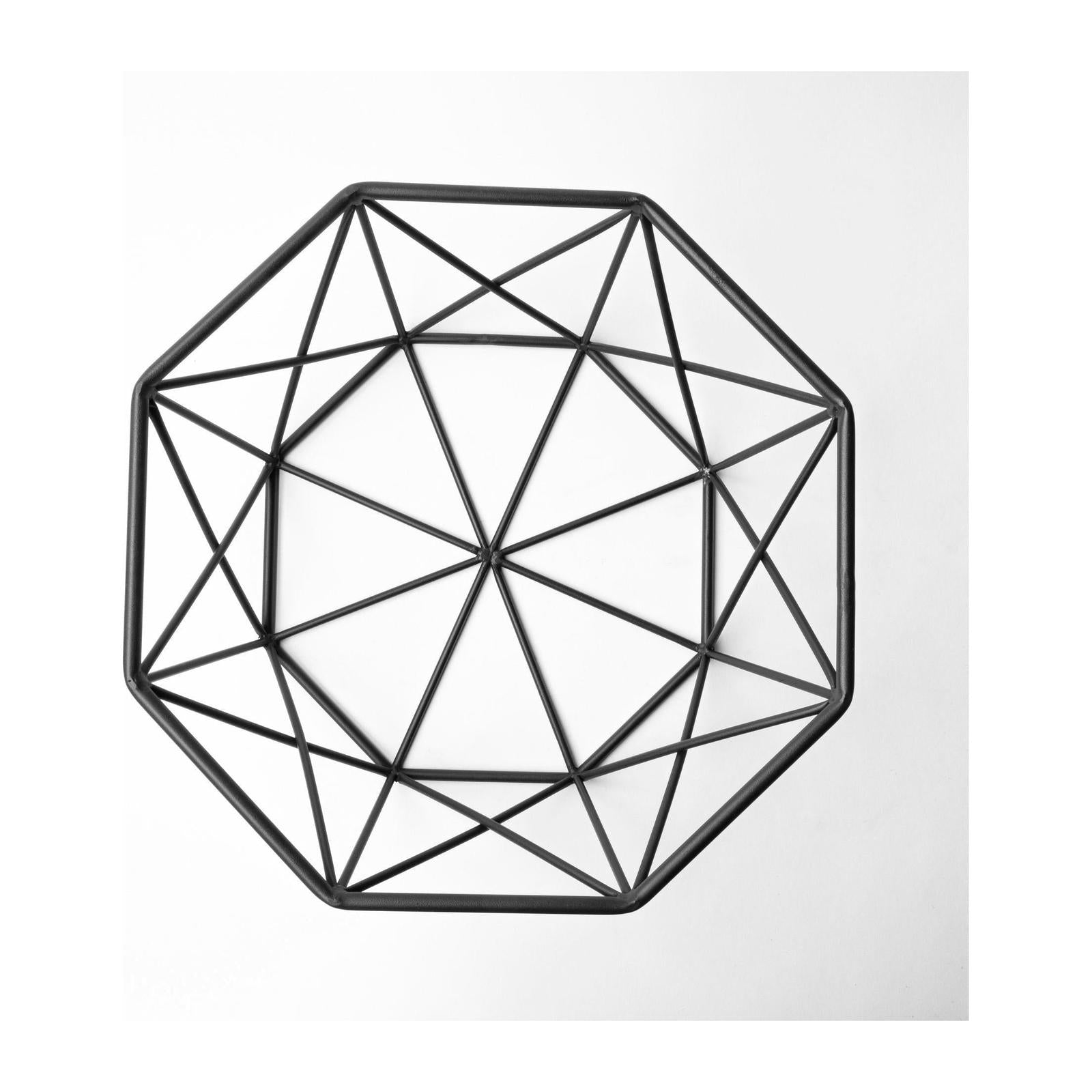 Mercana Davy Black Metal Large Hexagonal Bowl Clearance