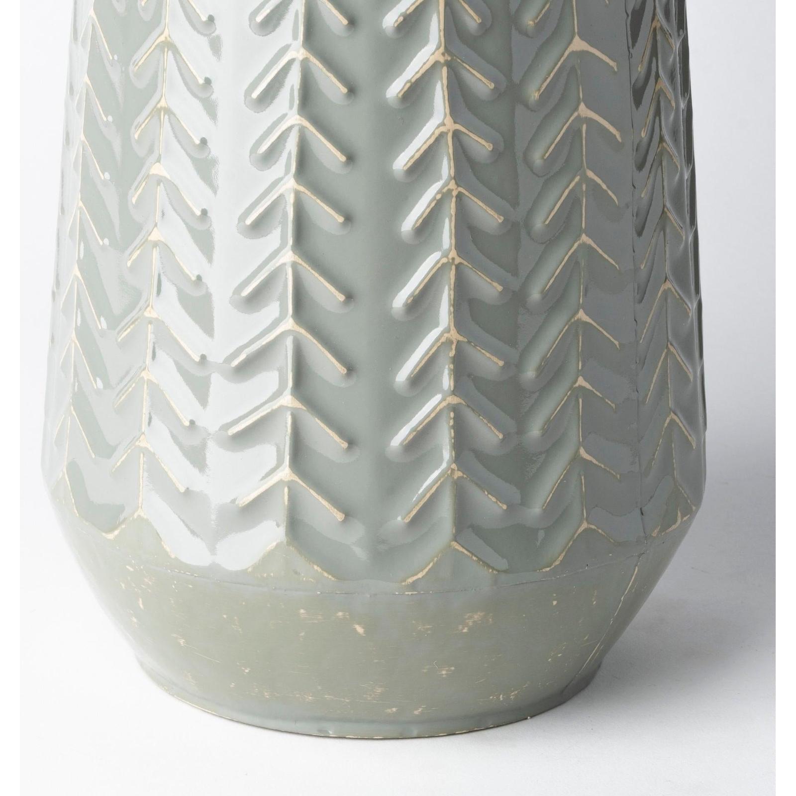 Mercana Gemma Metal Glossy Chevron Vase Clearance