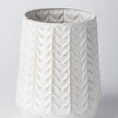 Mercana Gemma II Metal Glossy White Chevron Vase Clearance